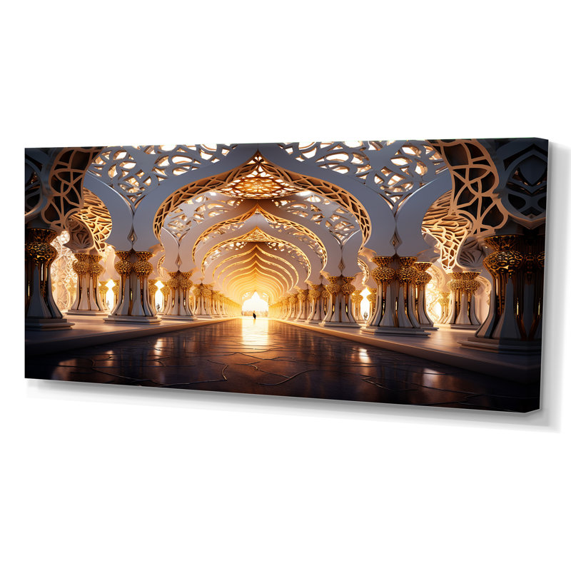 Art de l'Islam, Architecture islamique II - Art mural de l'Islam, Toile tendue, H 28 po x l 60 po x P 1,5 po