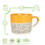 Nicola Spring - Dipped Dash Stoneware Coffee Mugs - 450ml-60545433