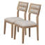 Ensemble de salle à manger 6 pièces de style classique et traditionnel TREXM, comprenant une table de salle à manger, 4 chaises rembourrées et un banc (bois naturel délavé)-973179344-973179351