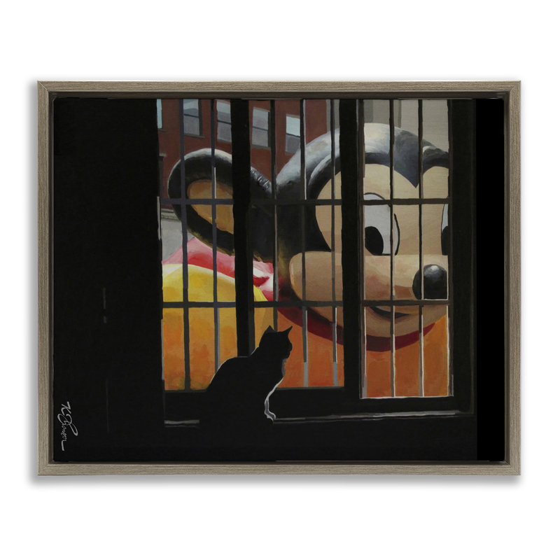 Cadre de souris flottant avec le personnage de la souris, conçu par Keith Thomson, Cadre flottant orme Montalcino