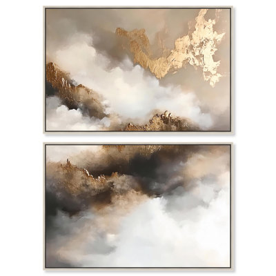 «Celestialscape», ensemble de 2 toiles abstraites numériques par Art Remedy