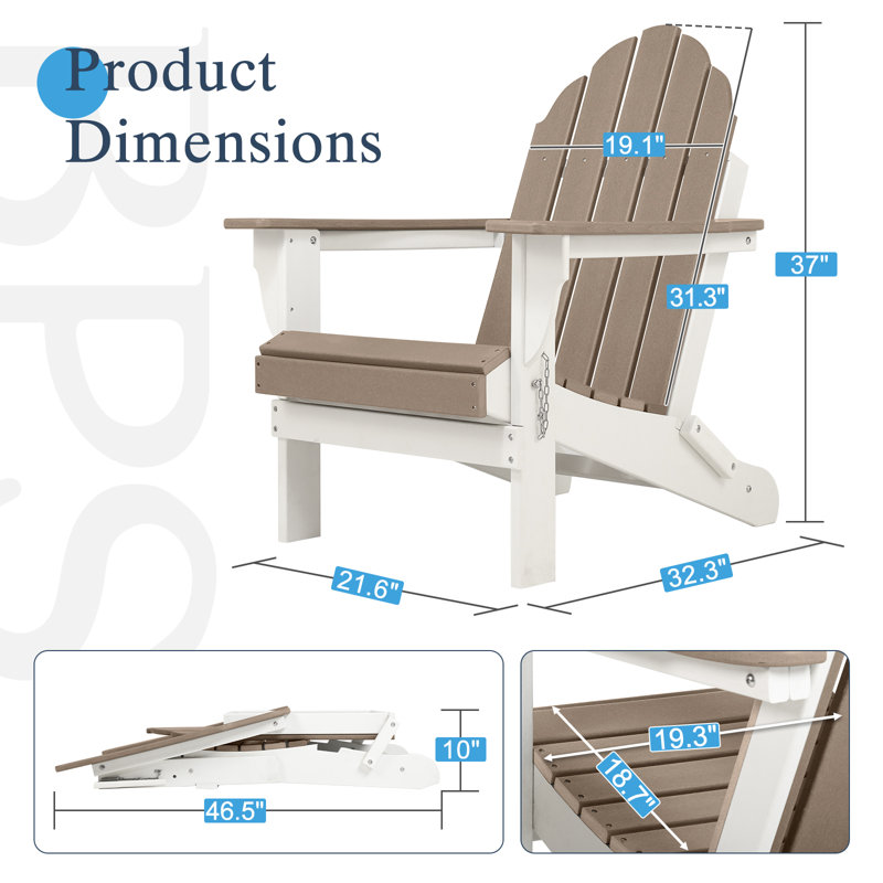 Outdoor Adirondack Chair, Brown