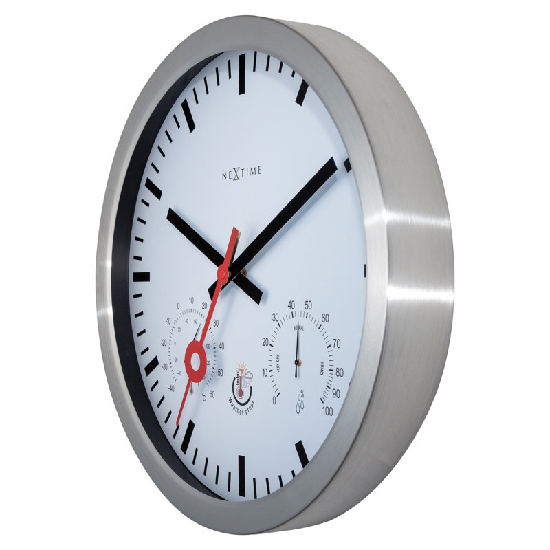 Metal Wall Clock, White
