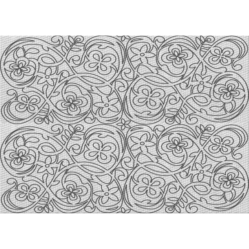 Tapis gris tissé à la machine, Rectangle 2 pi x 3 pi