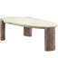 Et table basse au fini bois et chêne - matériau en béton, plateau de 40 mm d'épaisseur, 27,81 po Profondeur, largeur de 47,08 po, hauteur de 16,45 po, poids de 65,22 lb, savoir-faire élégant et pratique pour un bel espace de vie
