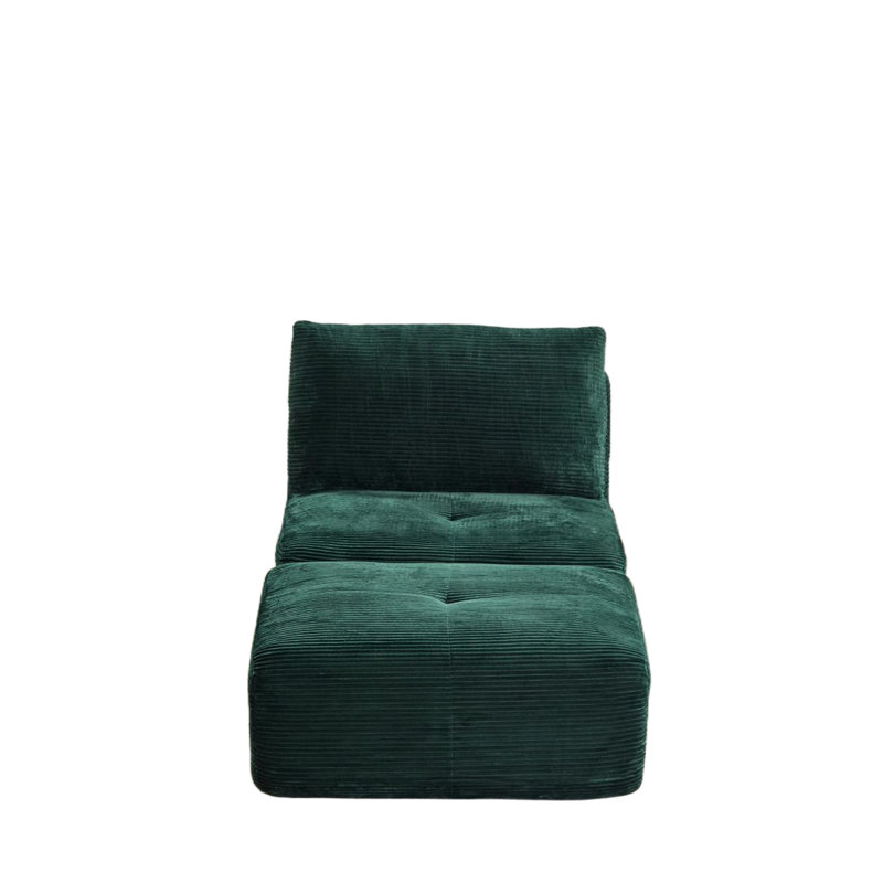 Corduroy Single Chaise Longue With Memory Foam, Pet - , Customizable, No Assembly For Home Office Areas Modern Compressed Foam In Fabric, Required, High Density Padding Living Room, Apartments,