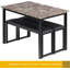 Ensemble de table de salle à manger avec 2 bancs rembourrés, HNDT100481