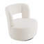 Fauteuil d'appoint pivotant en tonneau avec tissu doux en peluche, fauteuil d'appoint rond et confortable-308961827