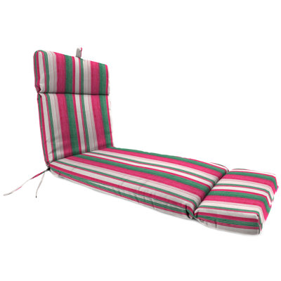 72" x 22" Outdoor Chaise Lounge Cushion with Ties and Loop