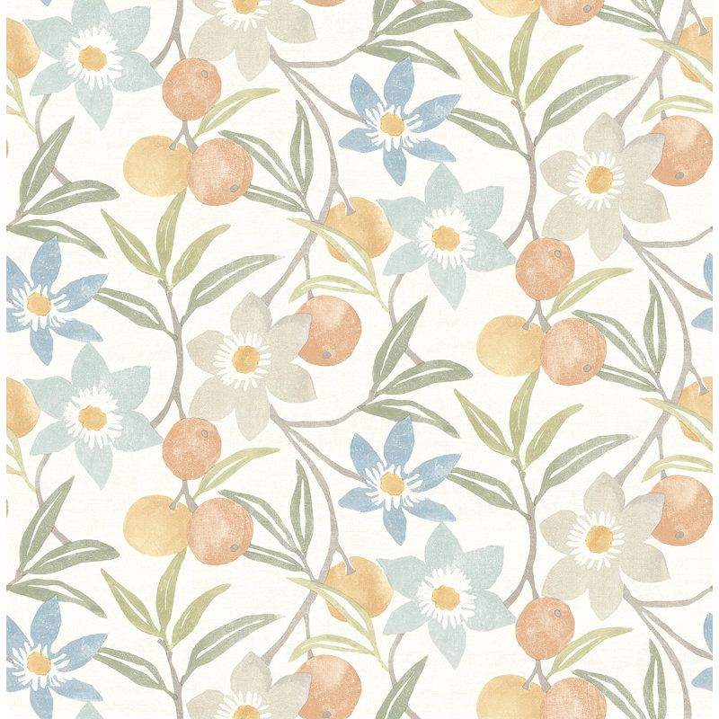 Papier peint Passiflora, Bleu clair