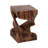 Modern Sculptural Wood Accent Side Table for Living Room Decor - Handcarfted Narrow End Table for Bedroom, Sofa Side, or Small Spaces - Brown