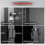 Armoire de rangement pour outils en acier noir à 2 portes (pré-trou)-124465179
