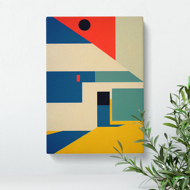 Art Deco Beach - Wrapped Canvas, 50cm H x 35cm W x 3cm D