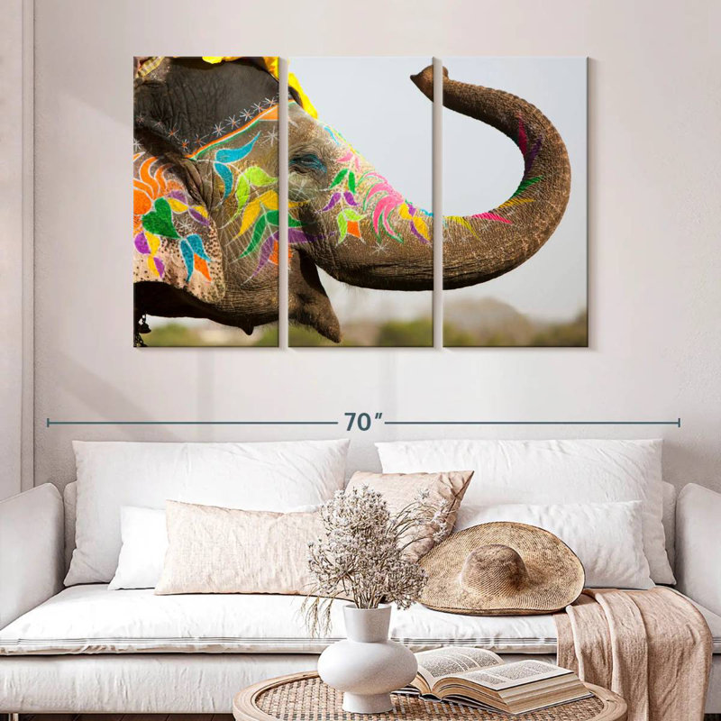 Brampt Jaipur Festival Elephant, H 32 po x l 50 po