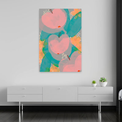 Art mural rose et rose