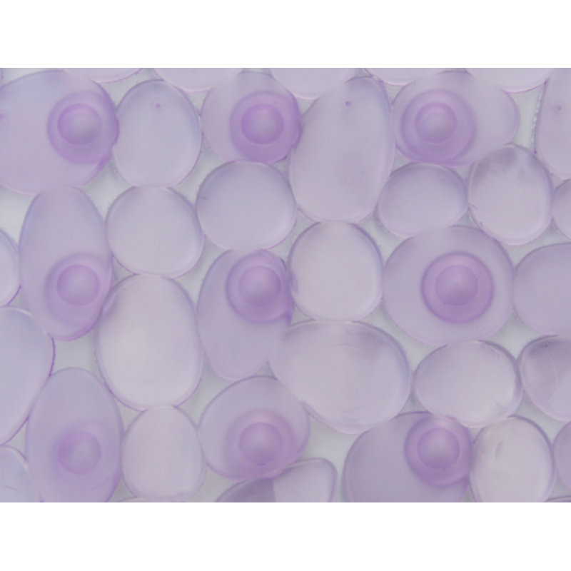 Plastic / Acrylic Non-Slip Shower Mat, Purple, 28" L x 14" W x 1" D