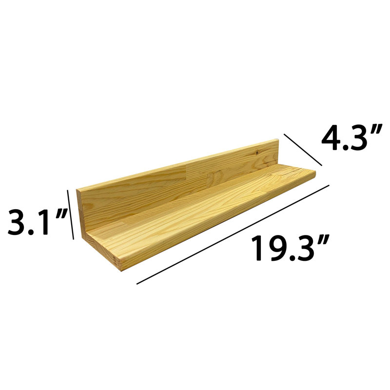 Tablette flottante en bois massif
