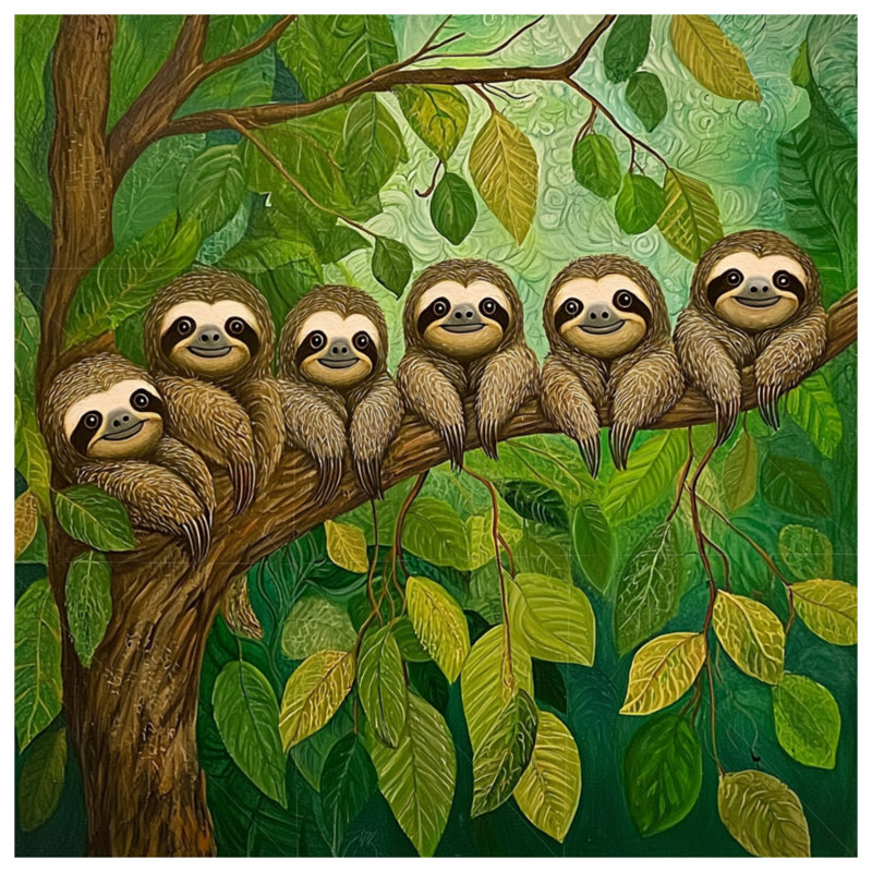 Sloth Throw Pillow, Animal Double Sided Pillows, 14 x 14 inches