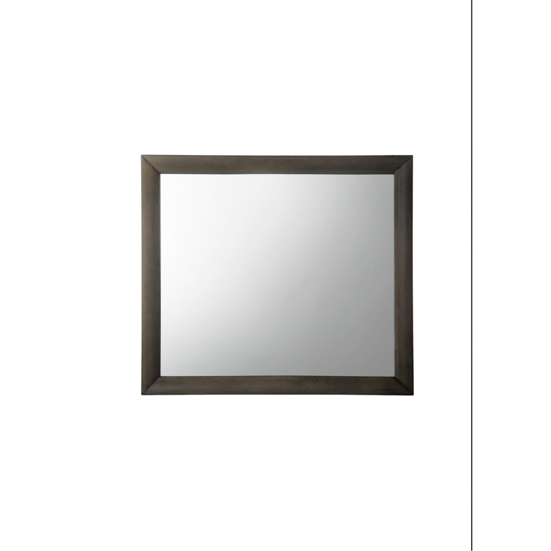 Miroir sophistiqué au fini chêne gris pour une décoration moderne