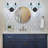 25.5" Wide 3-light Vanity Fixture, Black Frame And Blue Glass UL Listed-257574607-257574600-257574601