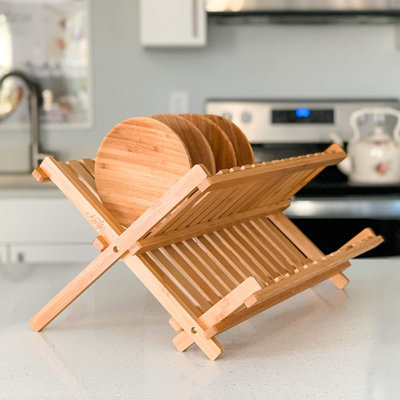 Adjustable Bamboo Dish Rack