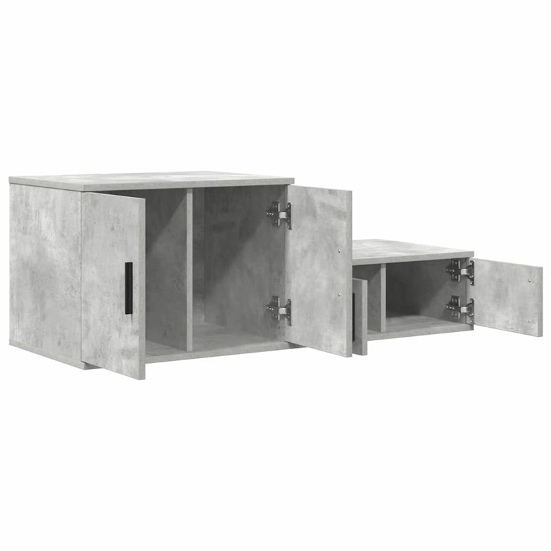 Storage Cabinet 103 X 41 X 40 Cm Engineered Wood, Concrete Grey
