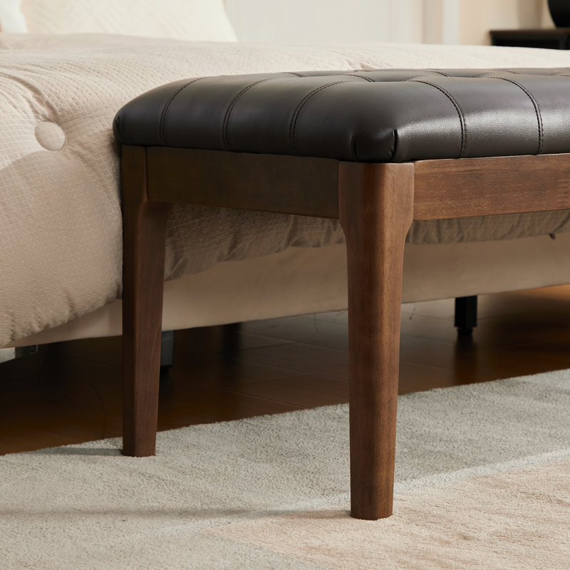 Banc de bout capitonné de 66 po à l'extrémité du lit, banc de fenêtre rembourré en polyuréthane pour le couloir du salon de la chambre à coucher
