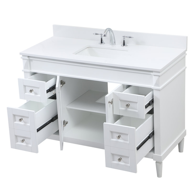 Ensemble de meuble-lavabo simple 48 po Readington, Blanc