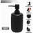Resin Matte Black Bathroom Accessory Set