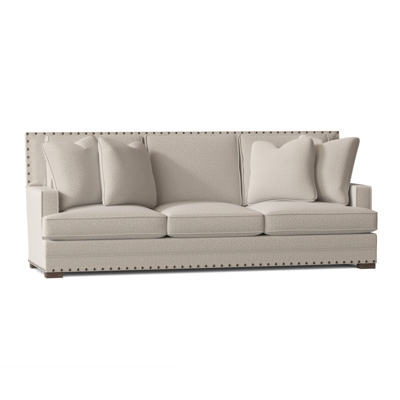 Cantor Upholstered 94.5'' Sofa, Aged Gray, Cream Boucle 1146-002