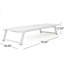 Chaise longue de patio blanche avec un design réglable en métal et en filet, - Profitez d'un moment de détente à l'extérieur