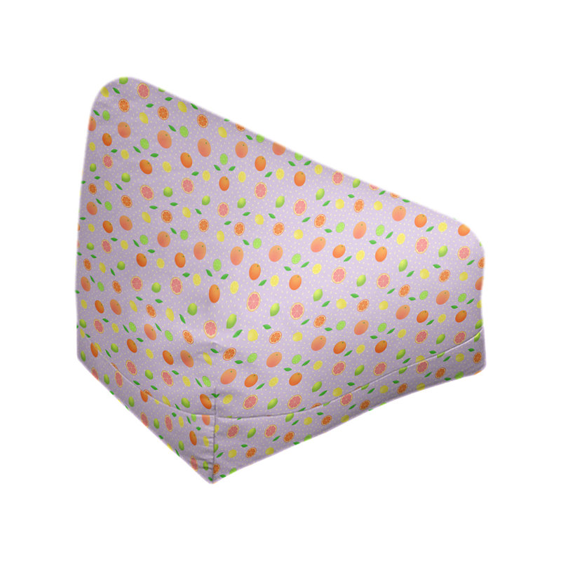 Sac de pois Leffel, H 38 po x l 42 po x P 29 po, Rembourrage, Lavande / orange / vert