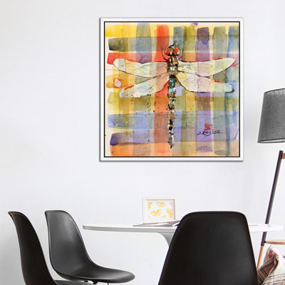 Plaid Dragonfly by Dean Crouser - Painting on Canvas
