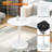 Modern Round Dining Table, White Mdf Tulip Base For Kitchen