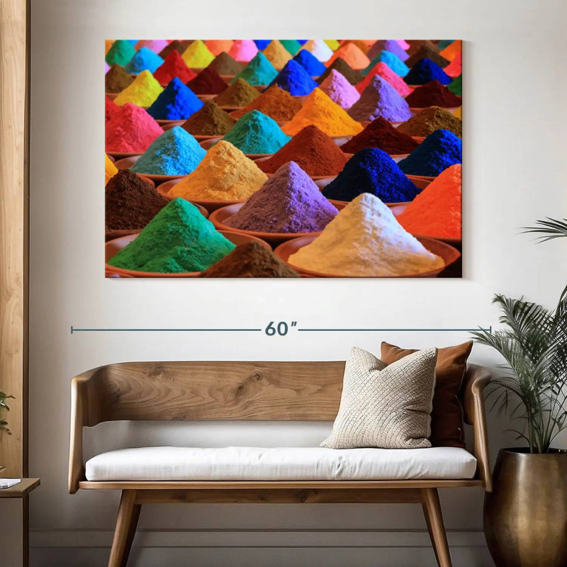 Yarlin Indian Powder Paints, 34" H x 51" W