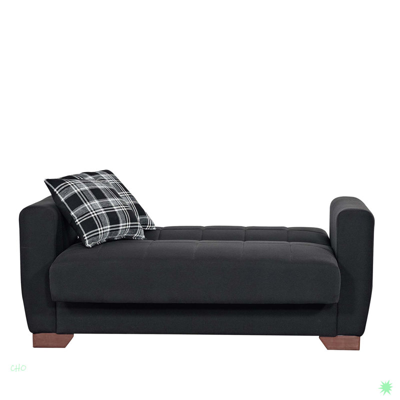 Causeuse convertible avec rangement Loveseat Sofa Collection, Noir, noir, noir, noir
