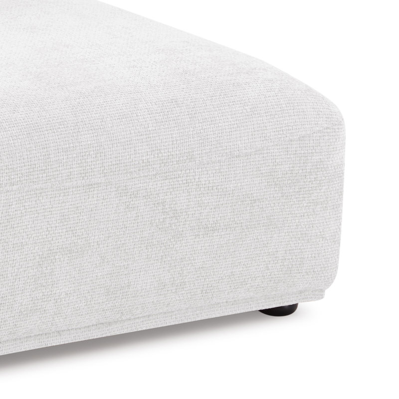 Canapé modulaire 3 pièces Aukeem, Polyester blanc