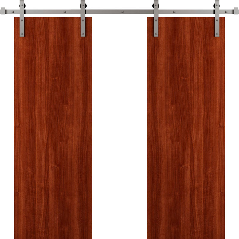 Porte de grange moderne - ESSENTIEL 8001 - Ensemble de quincaillerie lourde sur rail 6,6 pi - Portes intérieures à panneau plein