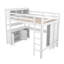 Loft double en bois avec garde-robe et bureau pour enfants-365974319