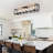 6 - Light 47.24'' Black Farmhouse Dimmable Flush Mount