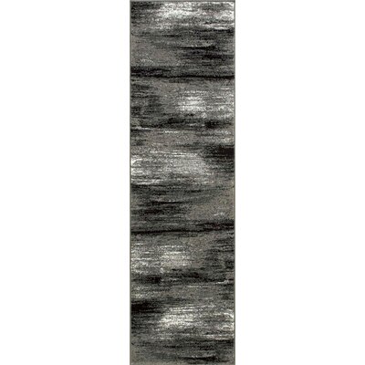 Allstar 8X10 Modern Accent Rug In Grey With Charcoal Grey Abstract Brushed Texture Design (7' 9"" X 9' 8"") -  17 Stories, F710F7E59E7448DD9FFD30186DE82879