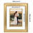 Picture Frame With Decorative Inner Mat Accent - Shatter Resistant Glass And Easel Stand-109519281