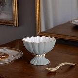 Encanto Vienna Mini Pedestal With Spoon (Slate And White)
