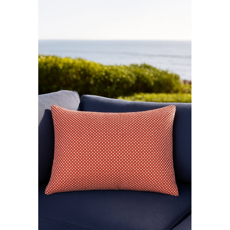 Outdoor Living Pillow Cover, Red, Rectangle 14"H x 20"W, Polyester