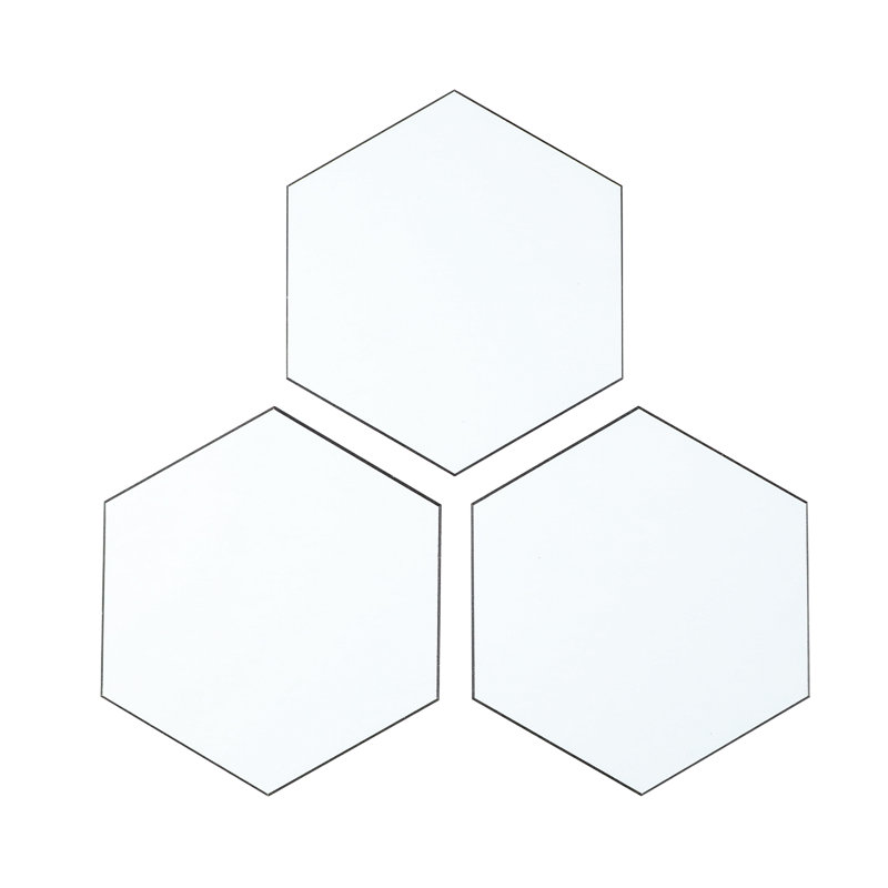 Carreau de mosaïque à dosseret hexagonal 6,85 po x L 5,9 po (32 pièces), Blanc