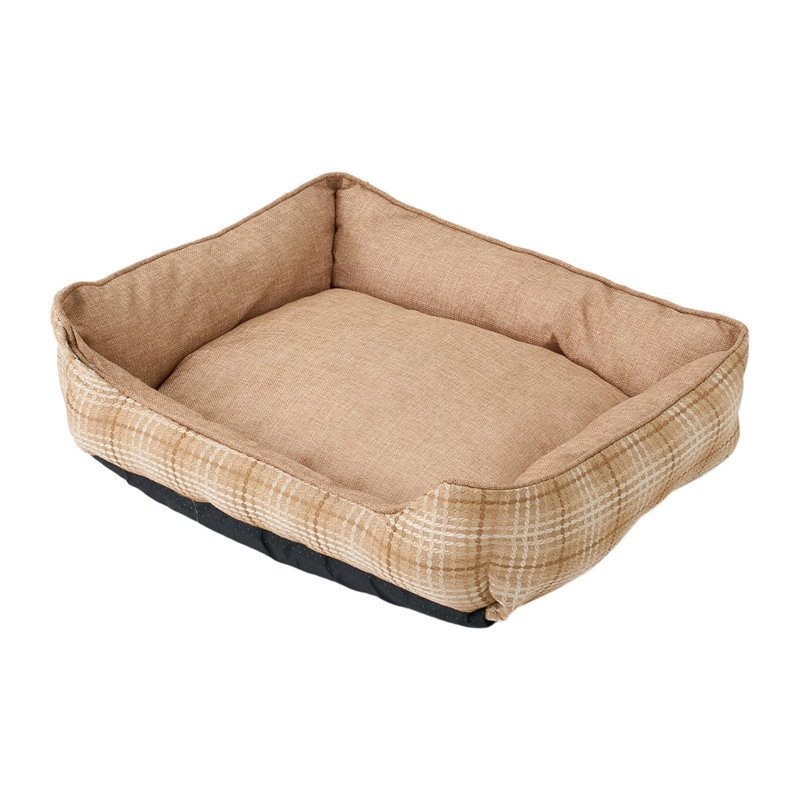 Pet Bed, Khaki, Medium (14cm H x 60cm W x 50cm D)