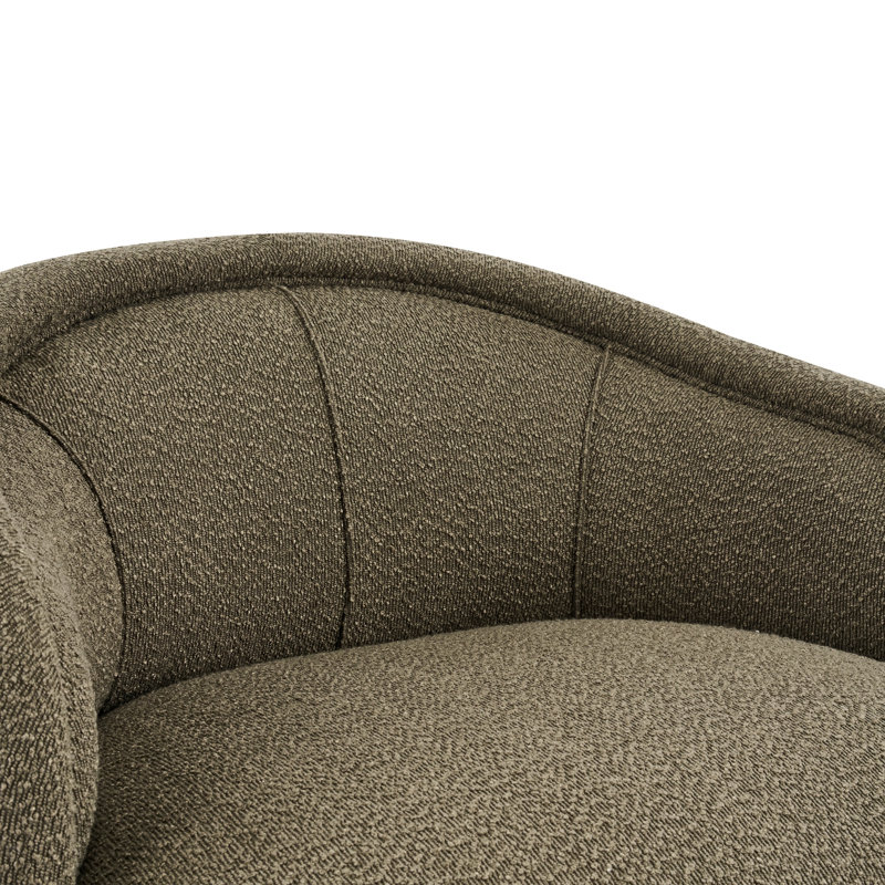 Fauteuil d'appoint incurvé, Vert