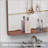 Oversized Modern Rectangle Bathroom Mirror With Walnut And Aluminum Frame, Perfect For Clear Reflections And Versatile Mounting Options