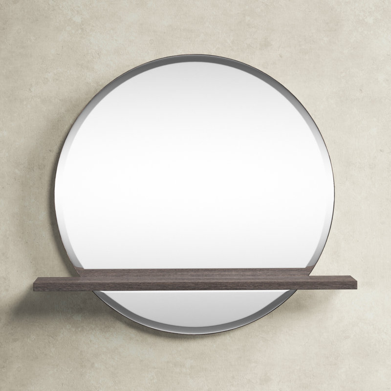Rick Solid Wood Round Mirror