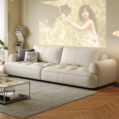 Beige 100% Polyester Modular Sofa cushion couch